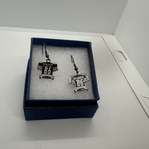 Pittsburgh Steelers Hines Ward #86 Number Earrings - HOF - Picture 1 of 3